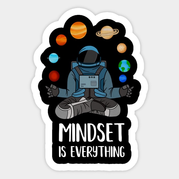 Astronaut Meditating, Yoga, Zen, Mindset Motivational Sticker by logiamerch